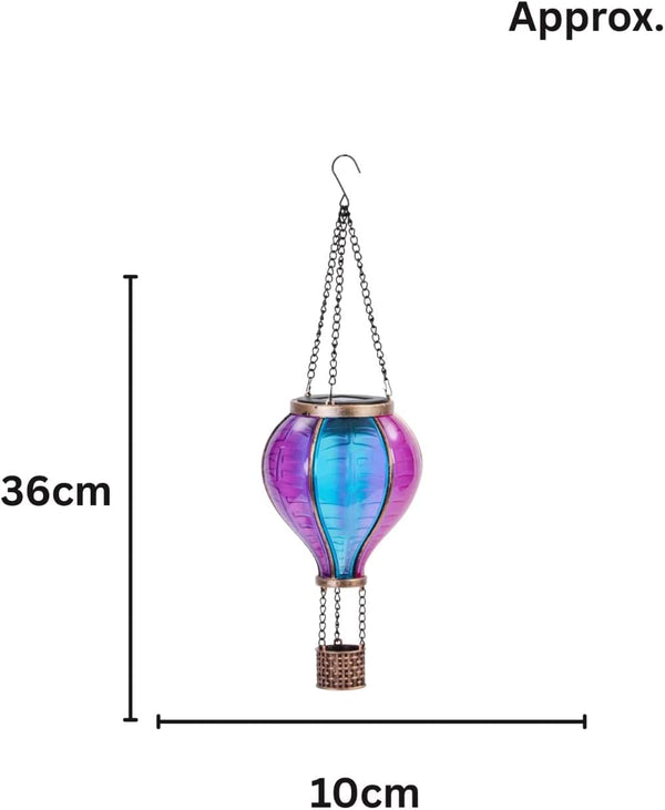 Hanging solar lantern for garden