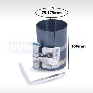 Piston Ring Compressor 75-175 x 100mm Stainless Steel Clamp Car Motorbike Repair