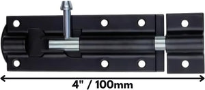 Garden Mile Sliding Black Door Bolt | High-Quality Hardware - HomeSecure