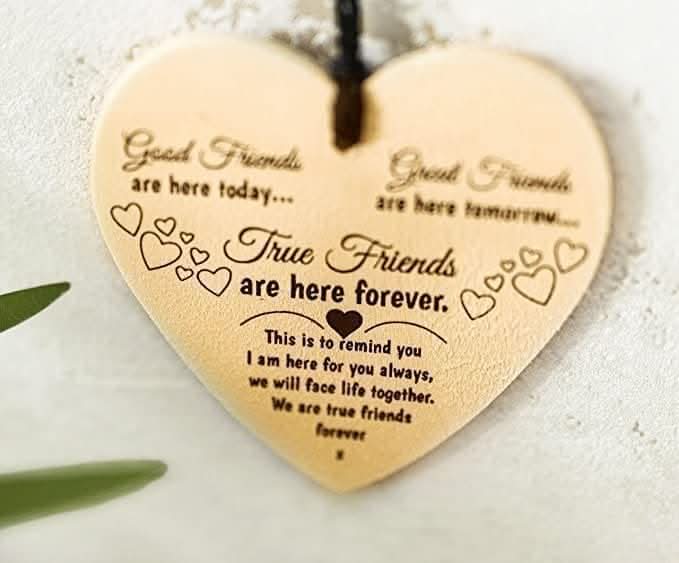 Rustic Wooden Love Heart Friendship Plaque