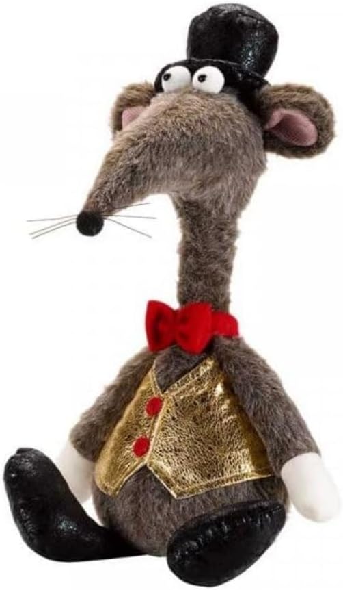 Sitting Christmas Rat Doorstopper