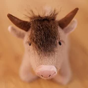 Novelty Angus The Cow Door Stop Plush Soft Fabric