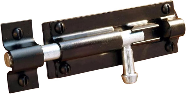 Garden Mile Sliding Black Door Bolt | High-Quality Hardware - HomeSecure