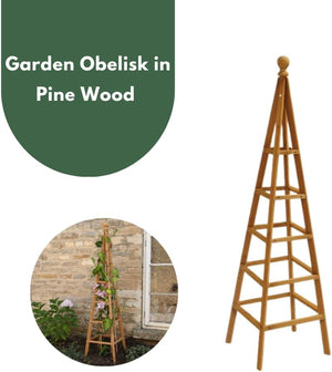 1.5m Wooden Garden Obelisk Plant Support Frame