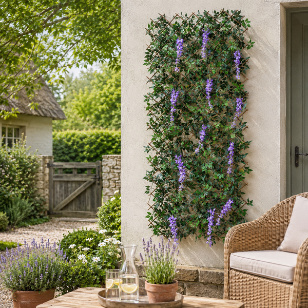 Purple Wisteria Trellis Garden Decoration 180 x 90cm