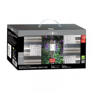 Solar stake lights with wave effect glass design