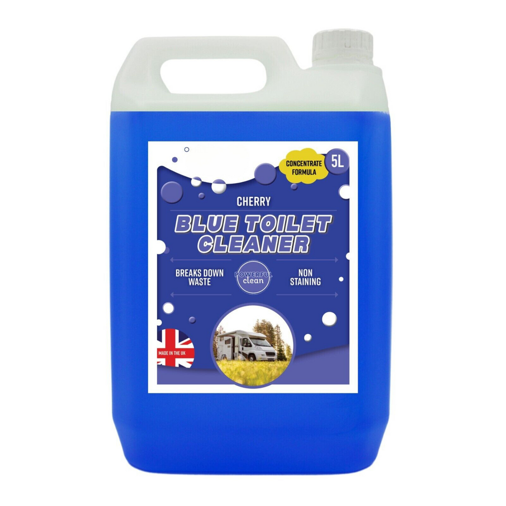 Five litre blue toilet cleaning solution