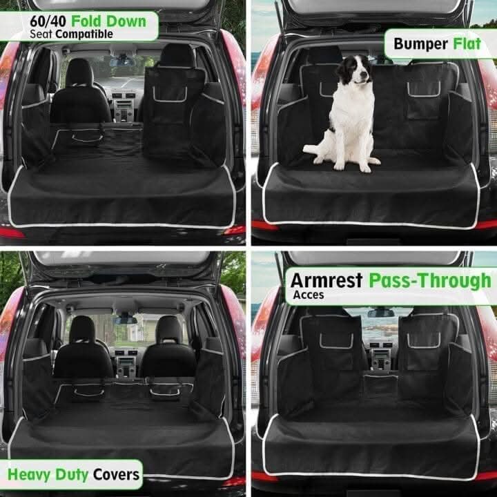 Waterproof non slip car boot cover installed in vehicle