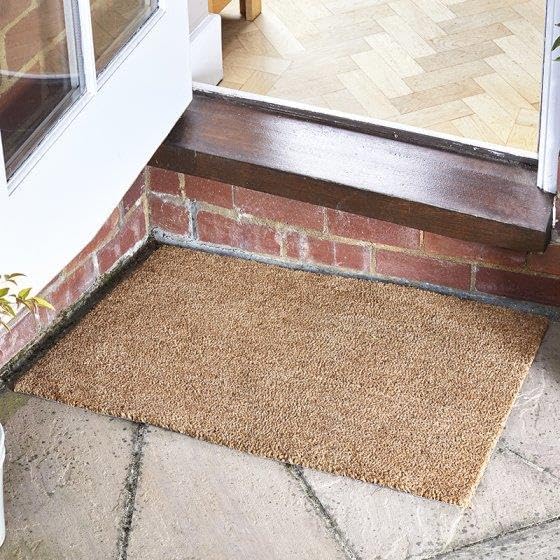 Large natural coir door mat 60 x 90cm