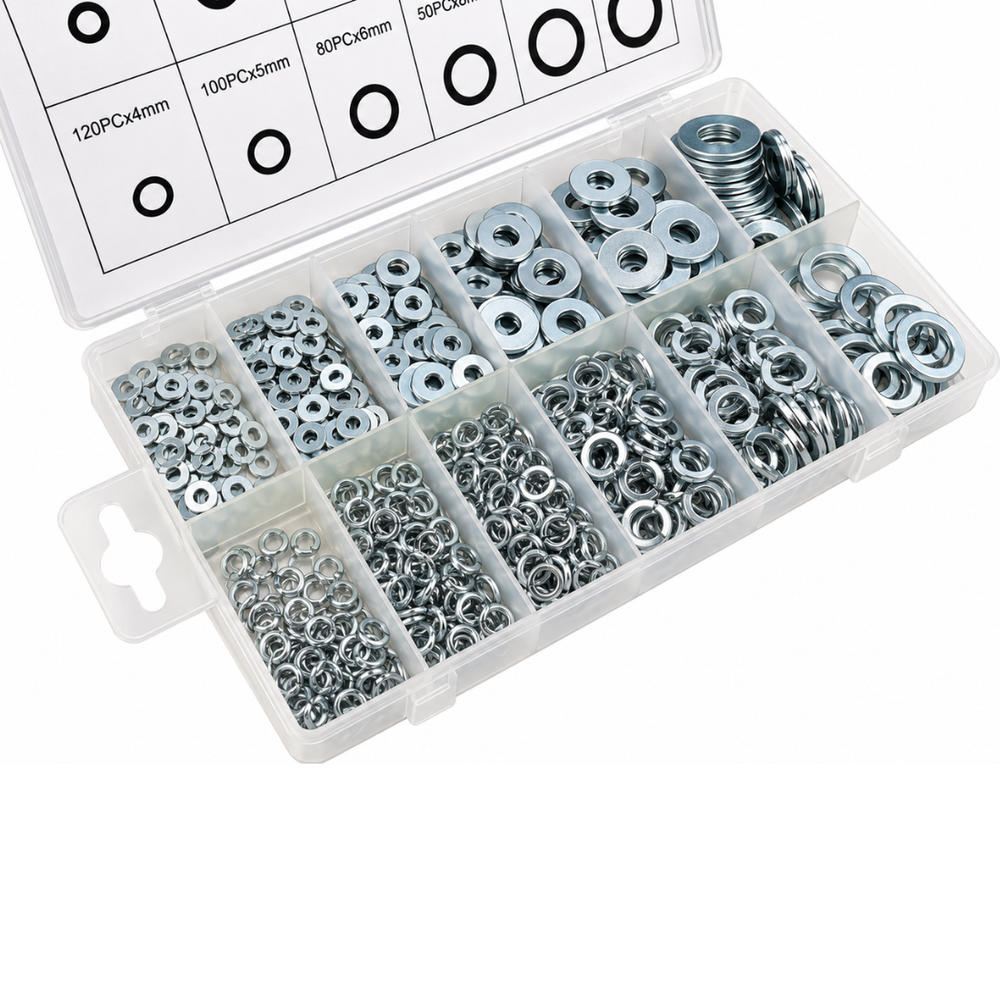 790pc Stainless Steel Flat Spring Washer Assortment