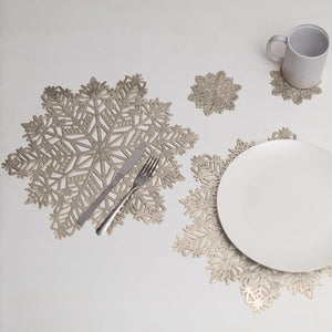 Set of 6 Snowflake Placemats And Coasters