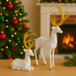 Christmas Set of 2 Reindeer Ornaments