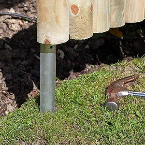 Log Roll Stakes 3 Pack Heavy Duty Garden Anchors