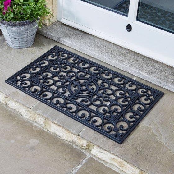 Heavy Duty Rubber Door Mat 75 x 45cm Non Slip Outdoor
