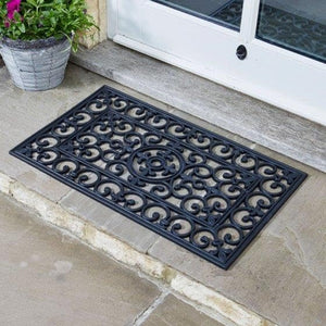 Heavy Duty Rubber Door Mat 75 x 45cm Non Slip Outdoor