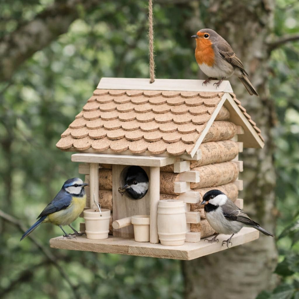 Wine Cork Hanging Bird House