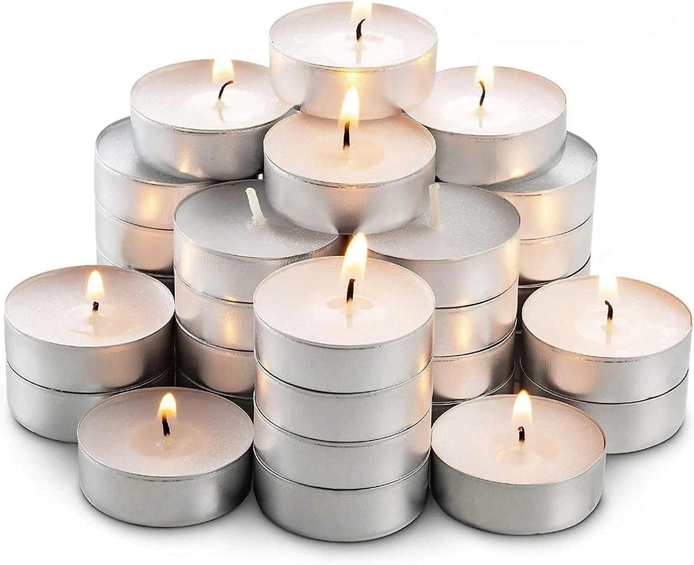 100 Pack of Tea Lights Candle Set