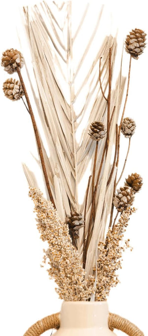Rustic White Dried Flower and Leaves