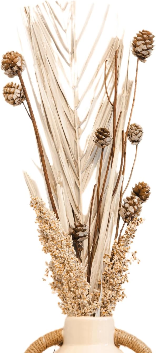Rustic White Dried Flower and Leaves