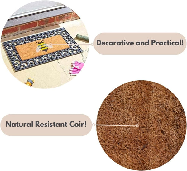 Bee Design Coir Door Mat Insert 23 x 53cm for Rubber Door Frames