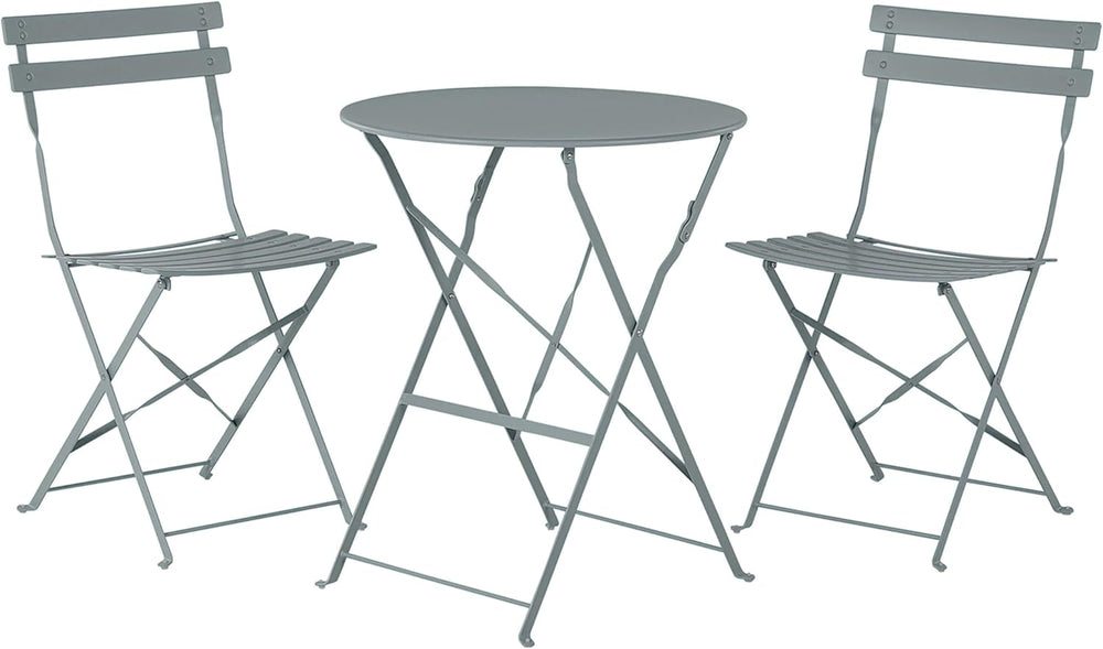 Grey 3-Piece Outdoor Bistro Set