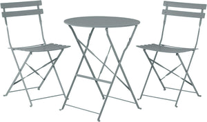 Grey 3-Piece Outdoor Bistro Set