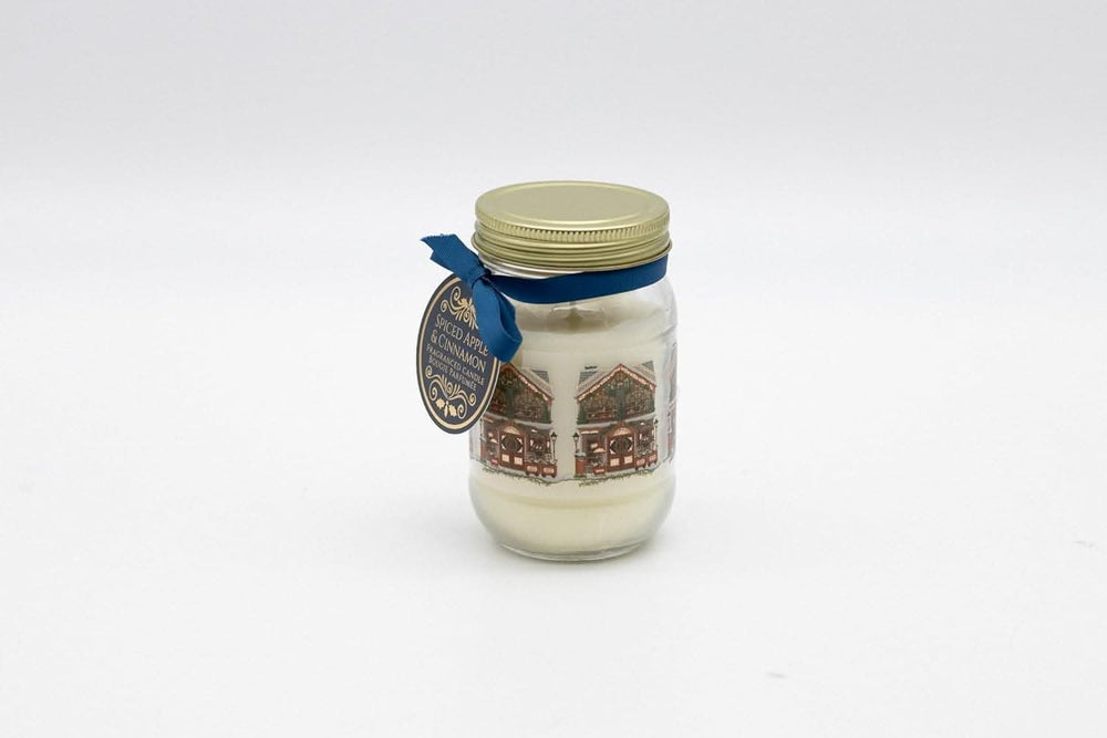 Spiced Apple and Cinnamon Candle in Glass Jar