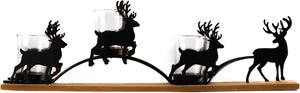 Reindeer 3pc Candle Holder