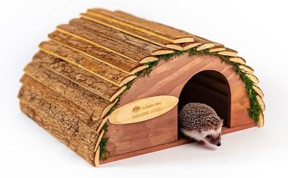 Wooden Hedgehog House Hibernation Shelter Predator Proof Garden Wildlife