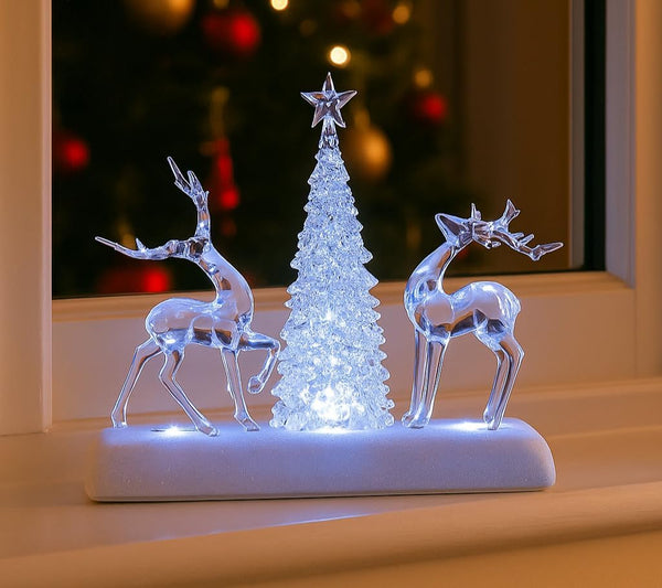 Musical Light-Up Scene With Reindeer and Tree