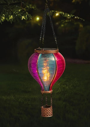 Patio solar hanging lantern