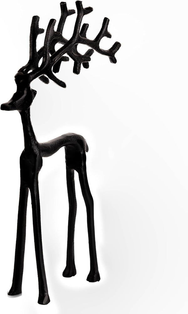 Black 30cm Large Reindeer Christmas Decoration