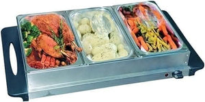 Large Capacity 3 Pan Stainless Steel Electric Buffet Server Food Warmer