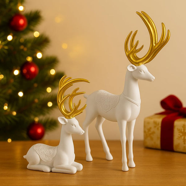 Christmas Set of 2 Reindeer Ornaments
