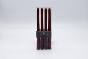 Pack of 4 Christmas Red Taper Candles