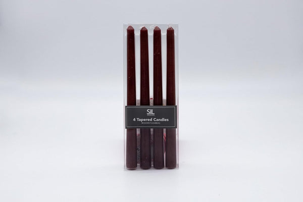 Pack of 4 Christmas Red Taper Candles