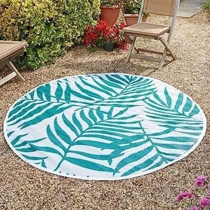 Water Resistant Round Alfresco Indoor Outdoor Rug - 180cm