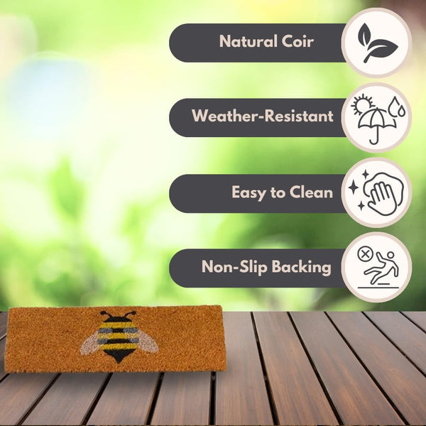 Bee Design Coir Door Mat Insert 23 x 53cm for Rubber Door Frames