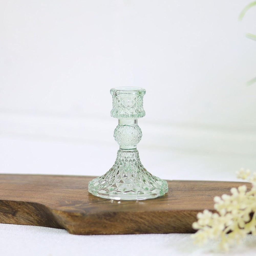 1pc Green Glass Candle Holders
