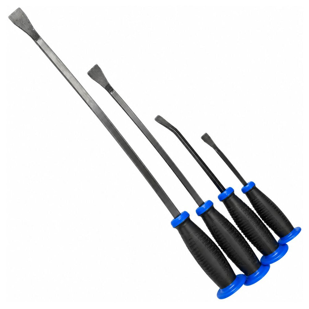 24" Heavy Duty Wrecking Bar Set 4pc Carbon Steel Pry Bars