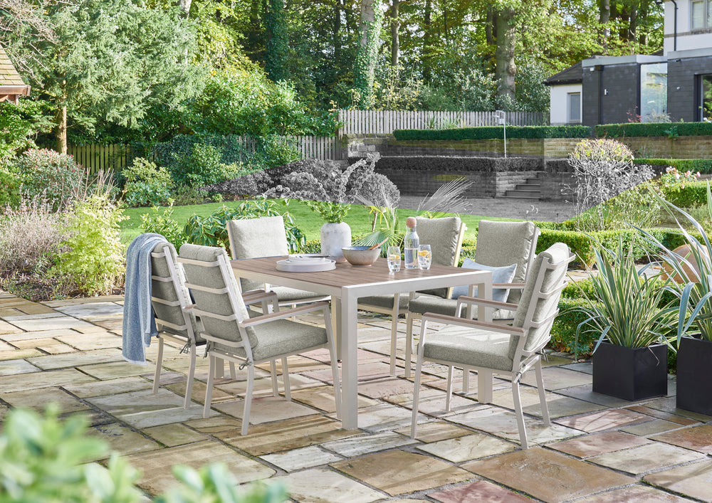 Easton beige 6 seater dining set