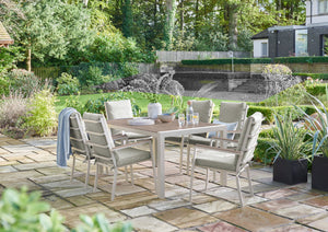 Easton beige 6 seater dining set