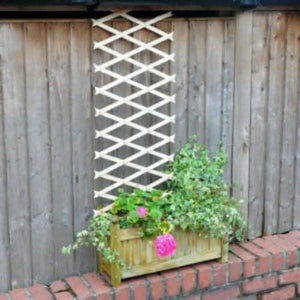 6ft x 1ft wooden expandable garden trellis