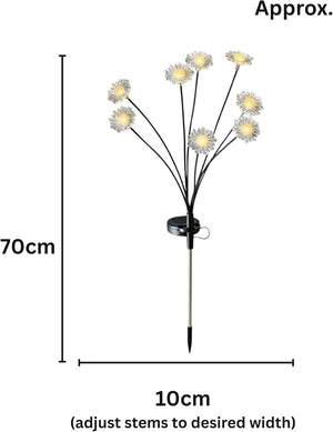 70cm solar daisy flower stake lights