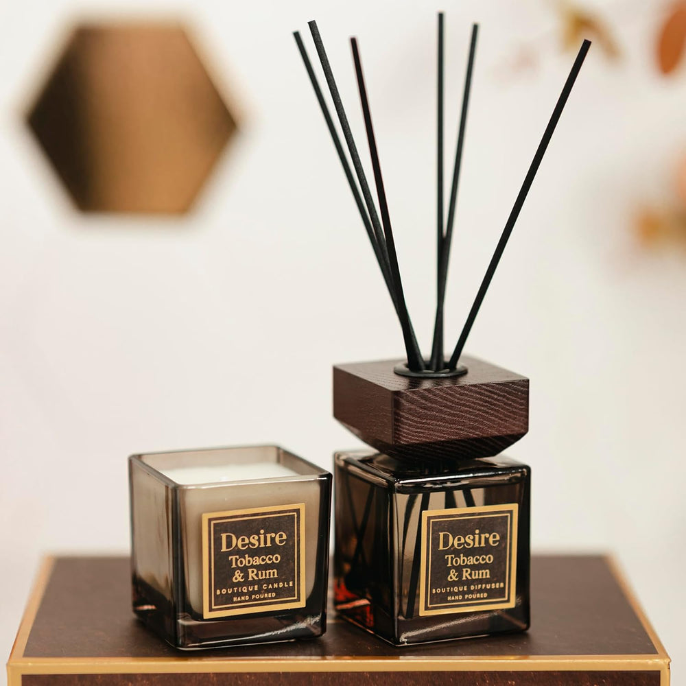 Tobacco & Rum Room Diffuser & Candle Set