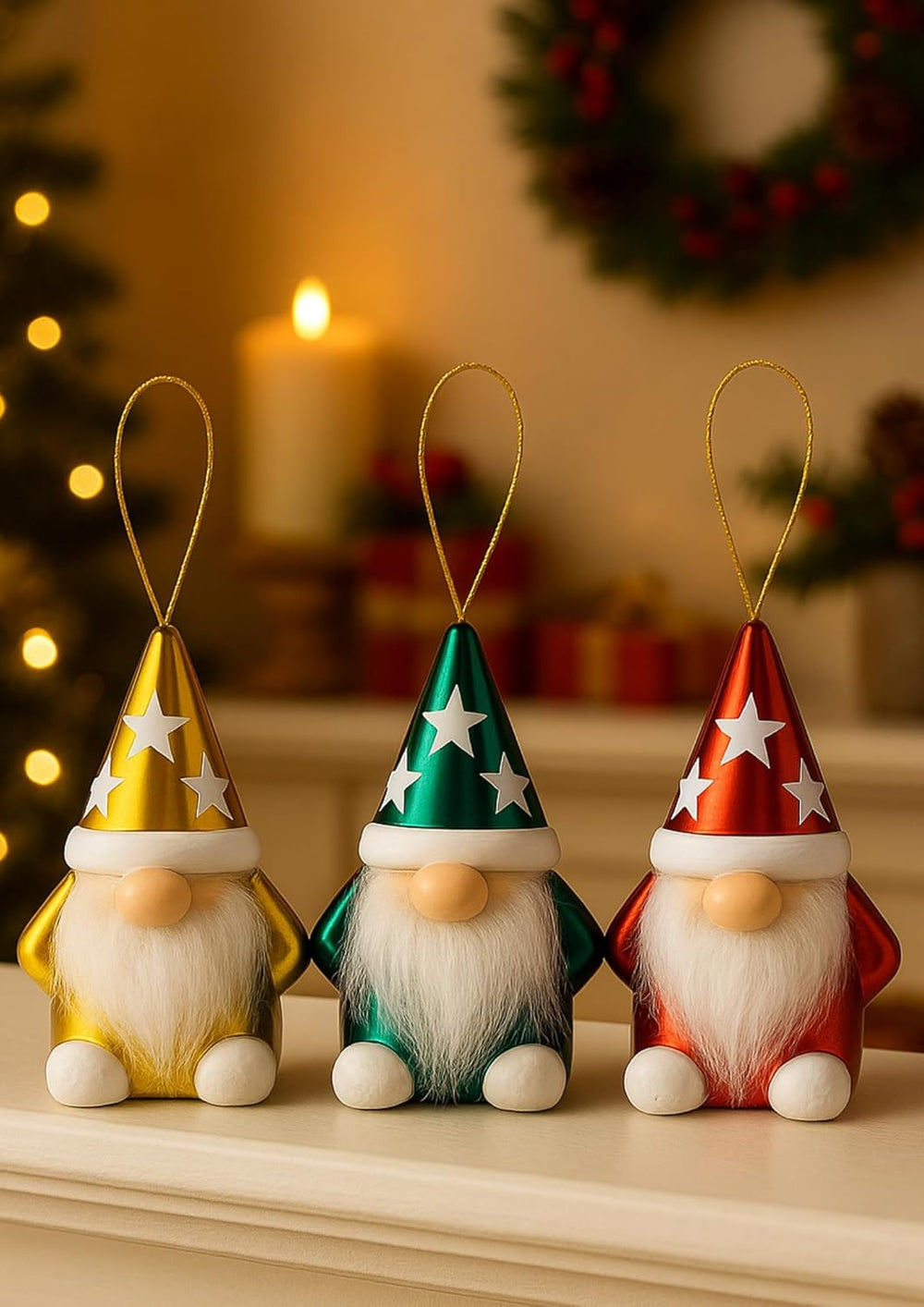 3 Pack Christmas Gonk Ornaments