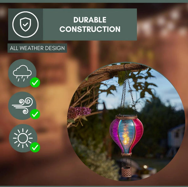 Solar LED lantern outdoor décor