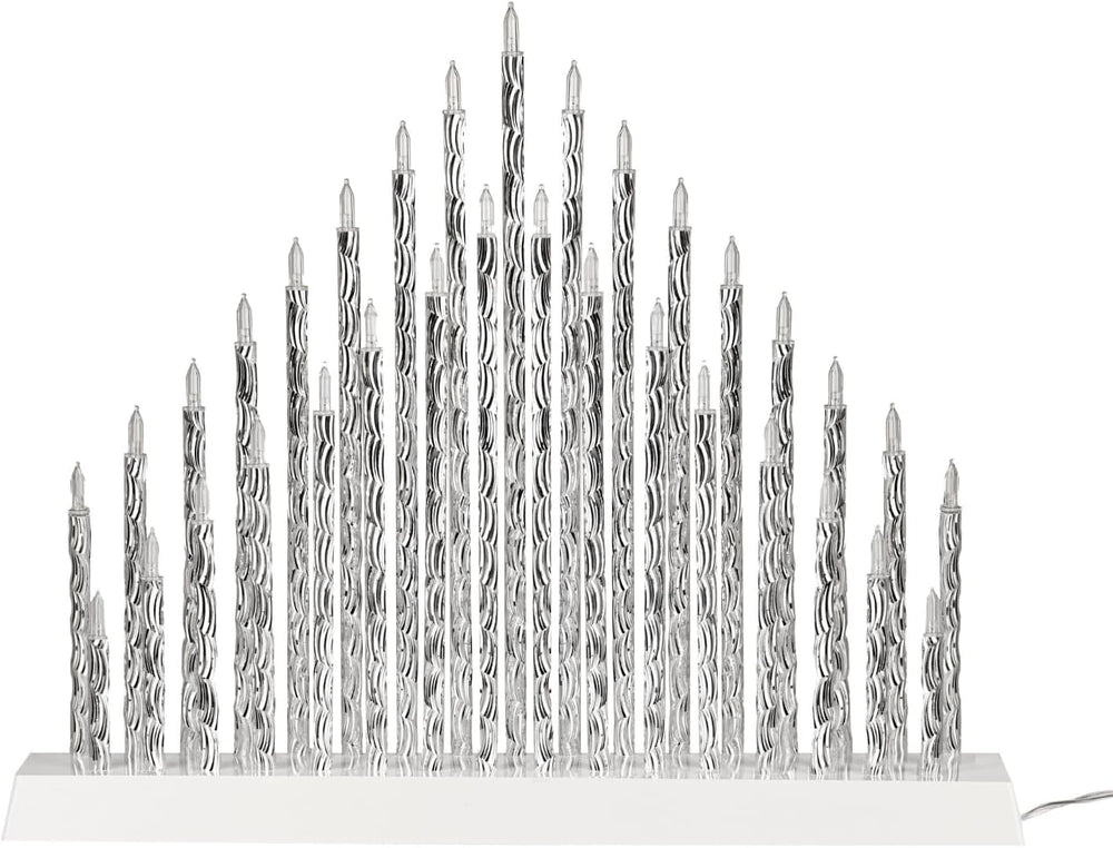 Christmas 33 Warm White LED Pipe Twisted Candle Bridge