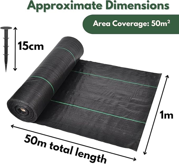 Weed Control Fabric Membrane Ground Sheet Garden Heavy Duty Landscape Cover