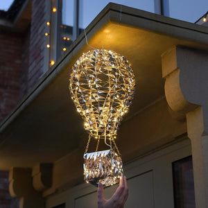 Gold Hanging Hot Air Balloon Christmas Light